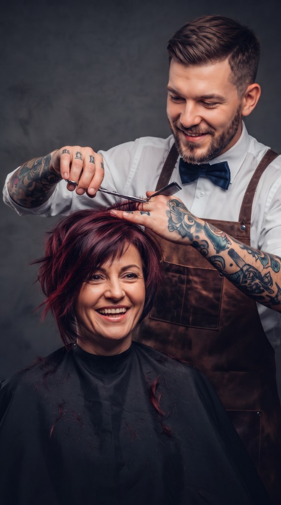 Women's layered haircut